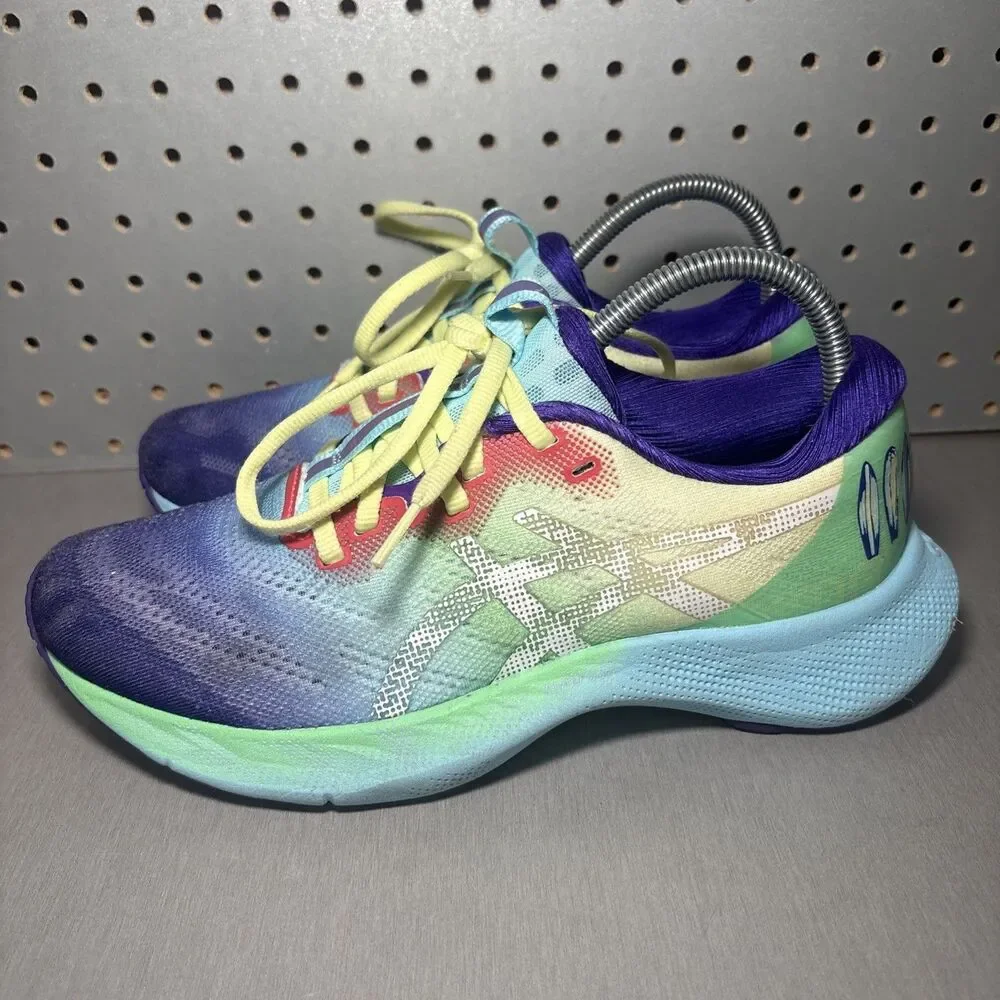 ASICS Gel-Nimbus Lite 2 LAM Womens Sz 8 Blue Green Multi Running Shoes 1012B120 - Picture 2 of 16